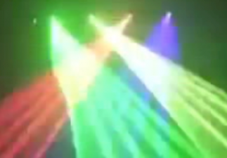 Purple yellow green and red lazer